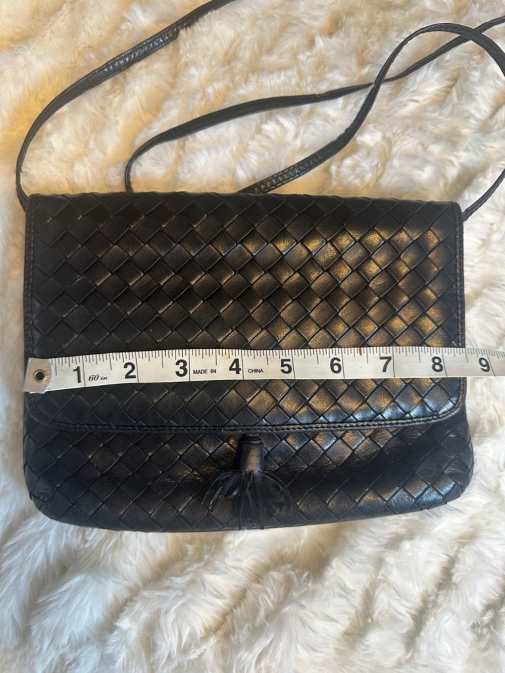 Bottega Veneta Black Leather Woven Shoulder Bag Vintage - Picture 5 of 7